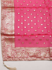 Woven Chanderi Unstitched Suit Piece With Dupatta