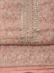 Woven Chanderi Unstitched Suit Piece With Dupatta