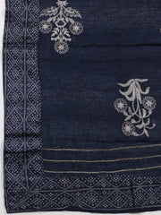 Neck Embroidered Cotton Unstitched Suit Piece With Dupatta