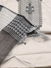 Neck Embroidery Cotton Unstitched Suit Piece With Dupatta