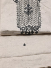 Neck Embroidery Cotton Unstitched Suit Piece With Dupatta