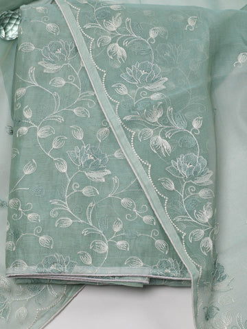 All Over Embroidered Cotton Unstitched Suit Piece With Dupatta