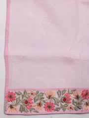 Ghera Embroidered Cotton Unstitched Suit Piece With Dupatta