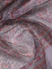 Neck Embroidered Chanderi Unstitched Suit Piece With Dupatta