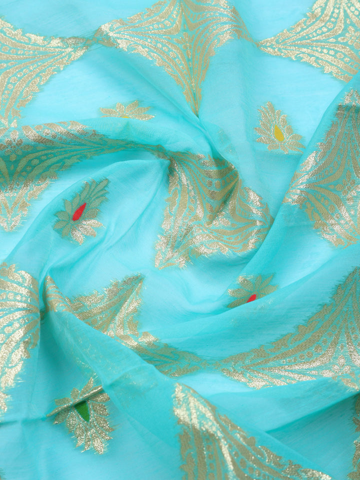 Embroidered Cotton Unstitched Suit With Pant &amp; Dupatta