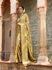 Digital Floral Printed Banarasi Saree