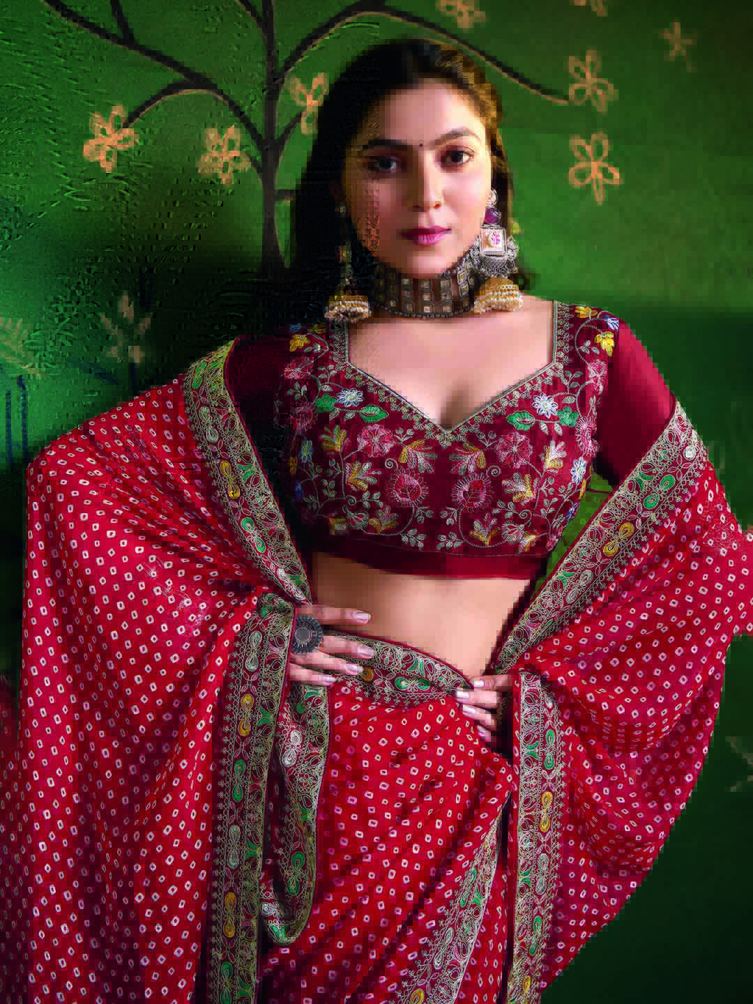 Bandhani Printed Georgette Saree