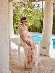 Digital Printed Printed Organza Saree