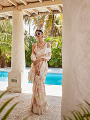 Digital Printed Printed Organza Saree
