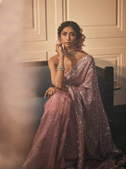 Sequin Embroidery Tissue Saree