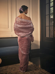 Sequin Embroidery Tissue Saree