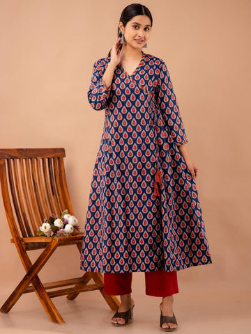 Printed Cotton Anarkali Kurta