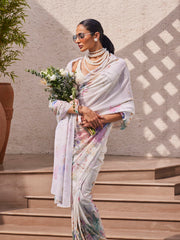 Sequin Work Printed Georgette Saree