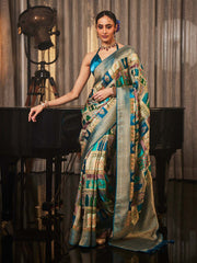 Zari Jaal Woven Satin Saree