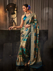 Zari Jaal Woven Satin Saree