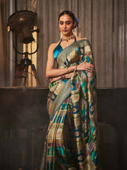 Zari Jaal Woven Satin Saree