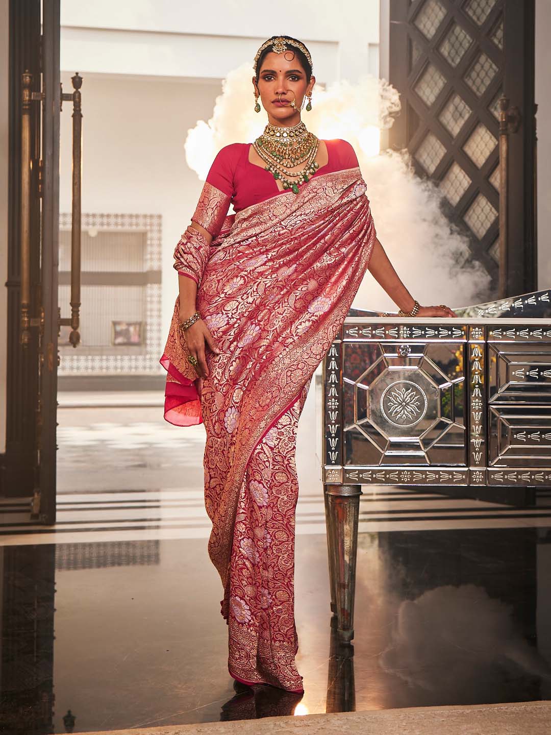 Floral Brocade Banarasi Saree