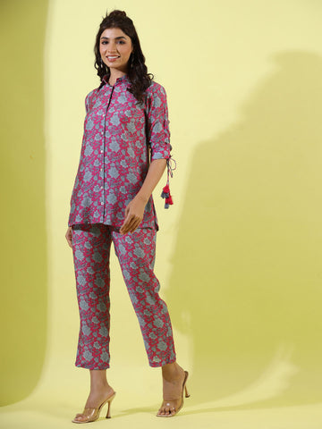 Printed Muslin Kurti With Pants