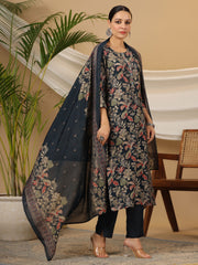 Printed Cotton Suit Set With Dupatta