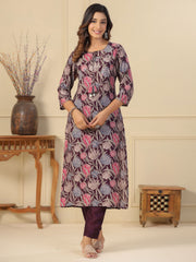 Printed Cotton Suit Set With Dupatta