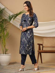 Printed Cotton Kurta Set