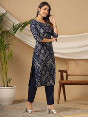 Printed Cotton Kurta Set