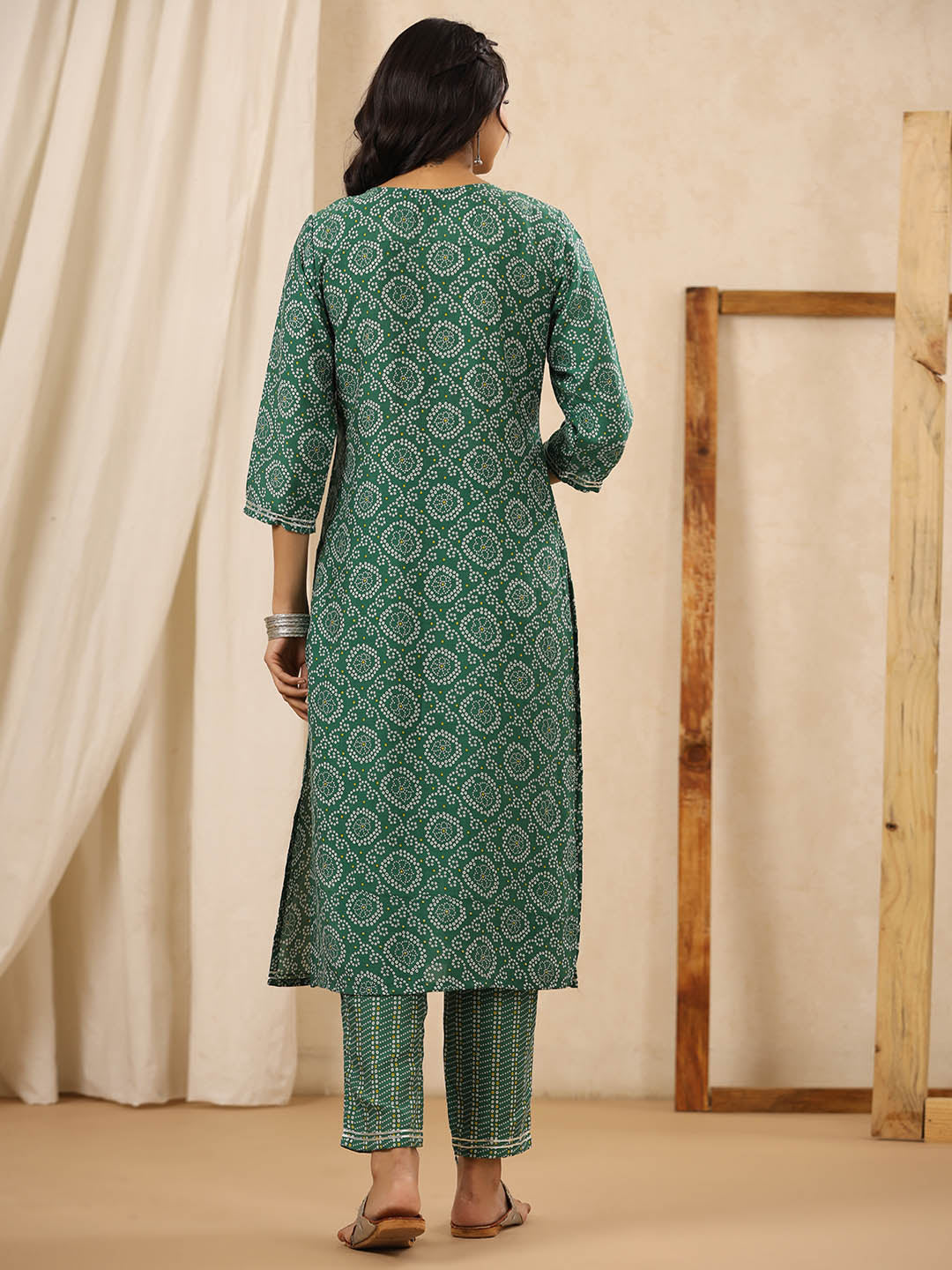 Printed Muslin Kurta With Pants