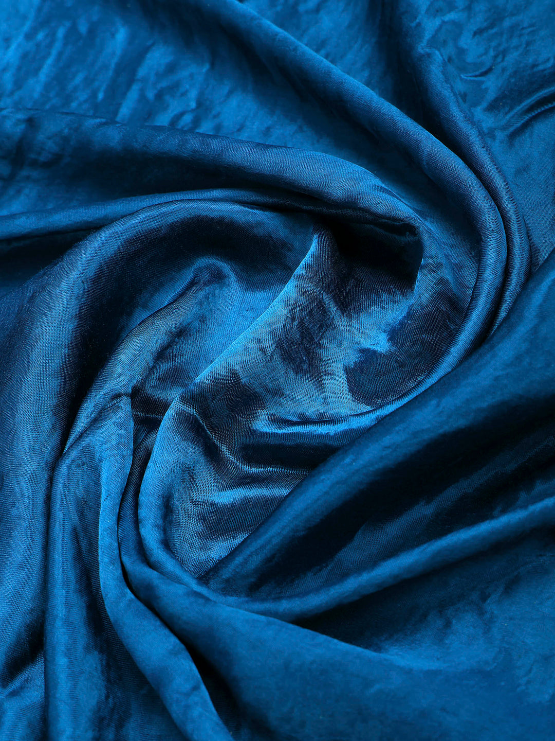 Lake Blue Satin Woven Saree