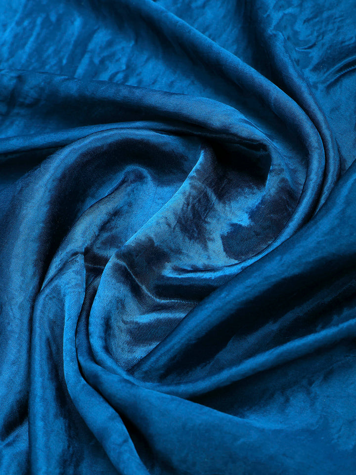 Lake Blue Satin Woven Saree
