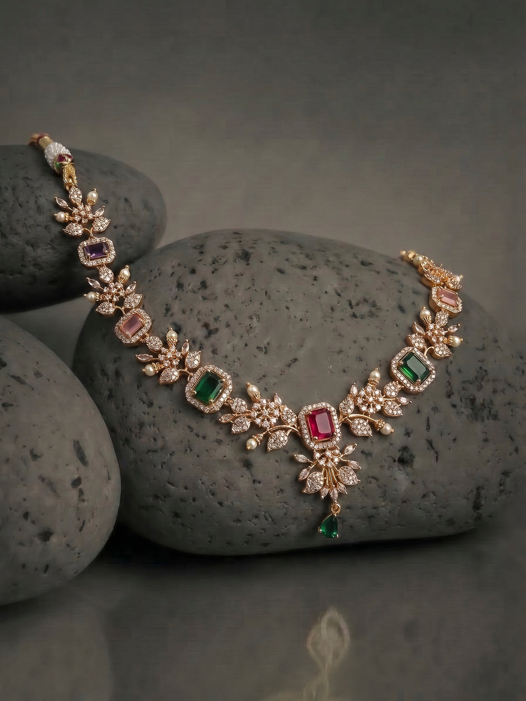 Gold-Multi Imitation Jewelry-Set