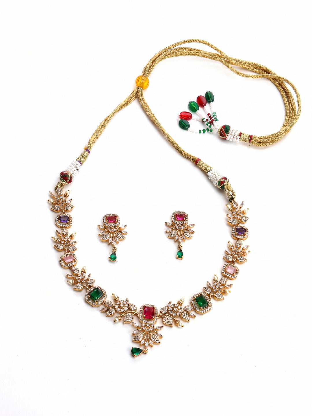 Gold-Multi Imitation Jewelry-Set