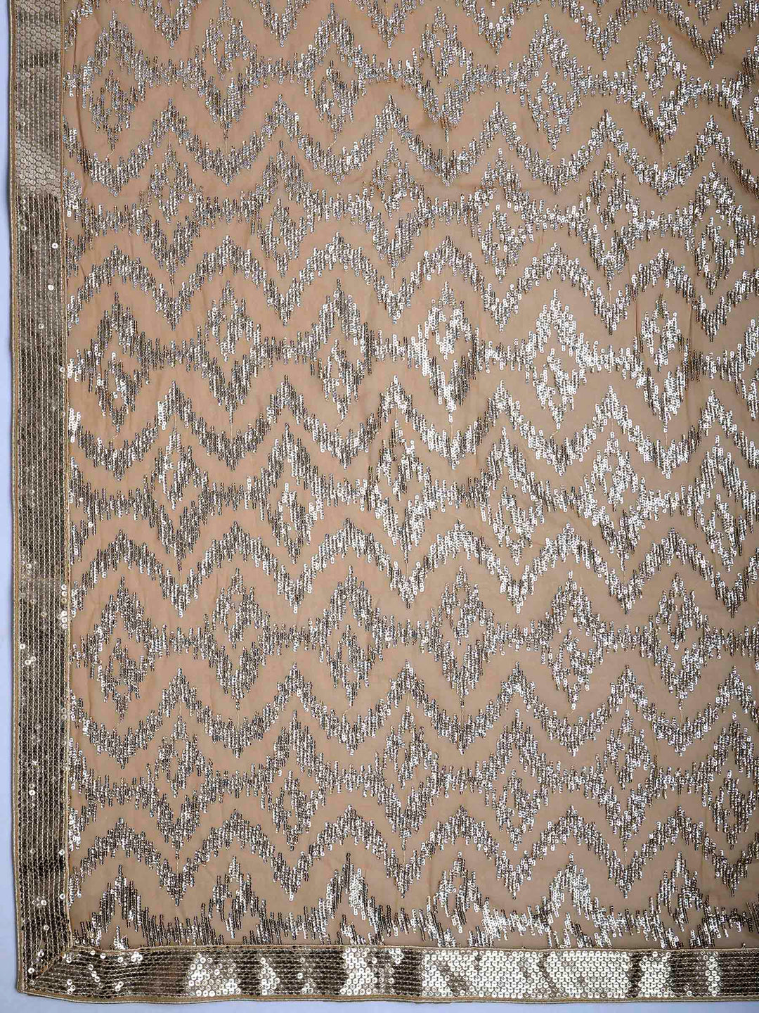 Beige Georgette Embroidered
