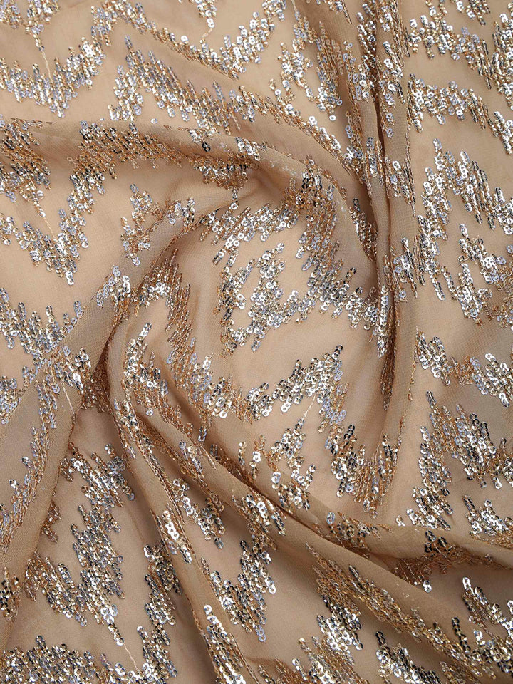 Beige Georgette Embroidered