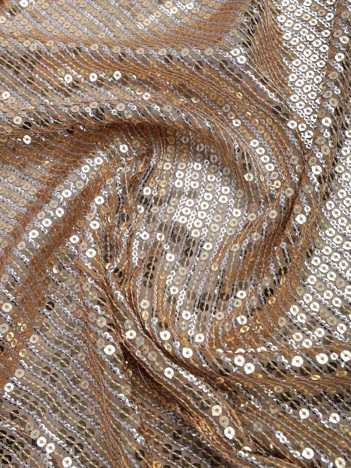 Beige Georgette Embroidered