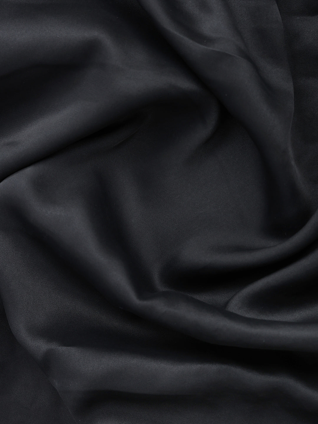 Black Satin Embroidered Saree
