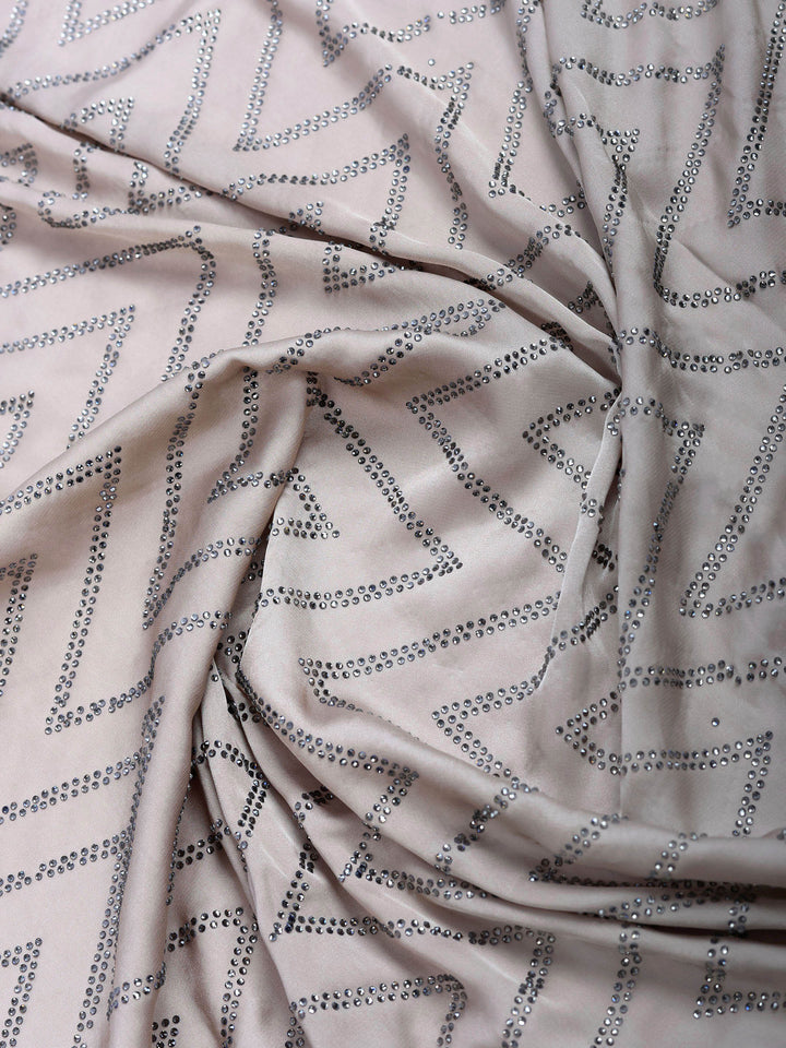 Mouse Satin Embroidered Saree