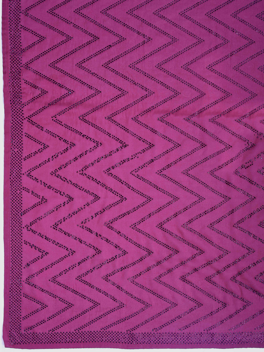 Wine Satin Embroidered Saree