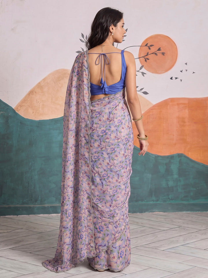 Hychint Organza Printed Saree