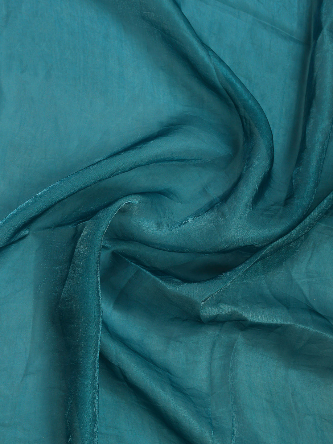 Sea-Green Organza Printed Saree