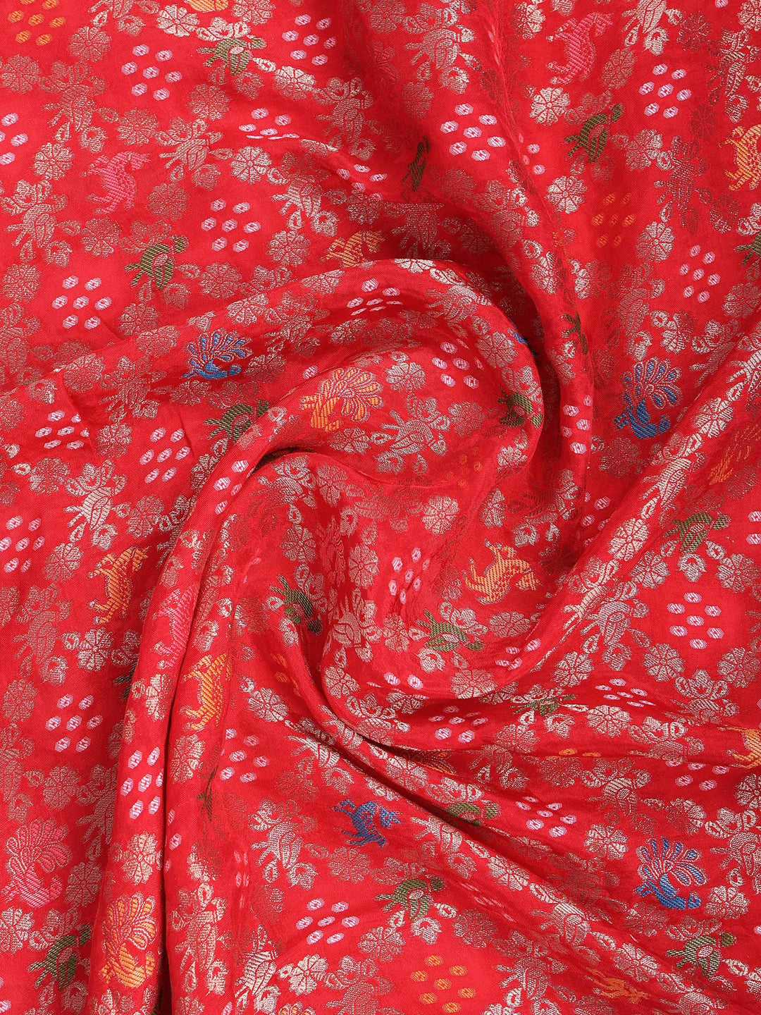 Rani Satin Woven Saree
