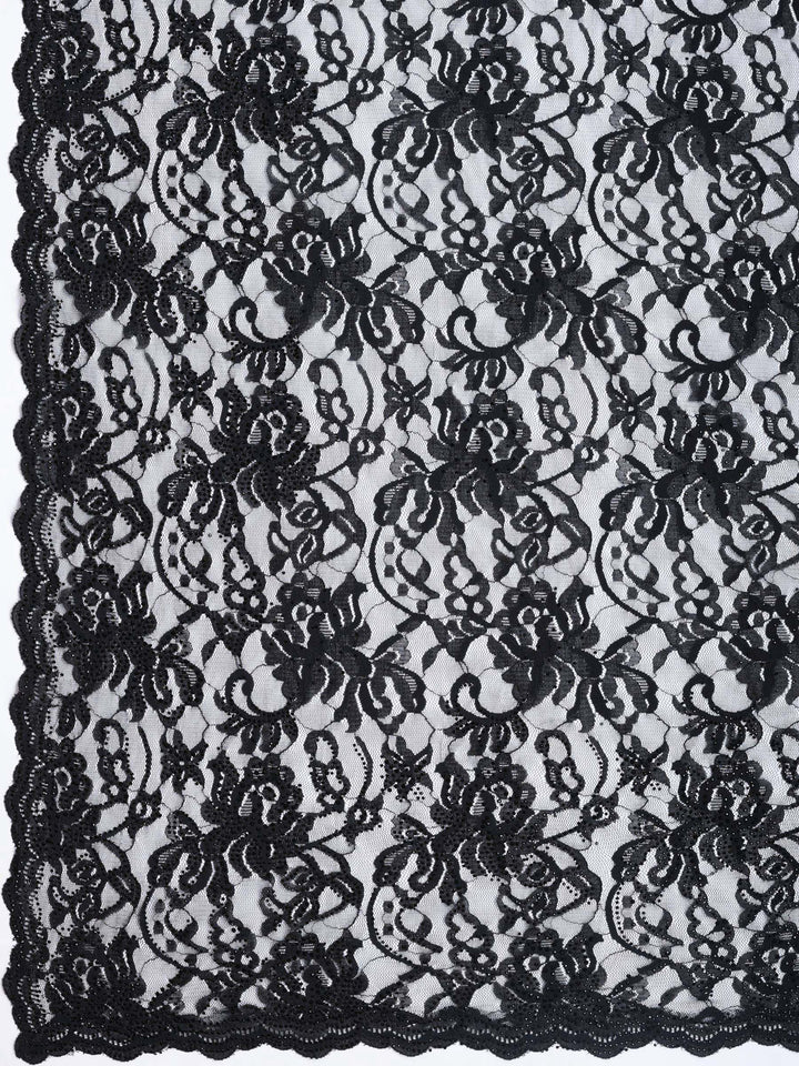 Black Lace Embroidered Saree