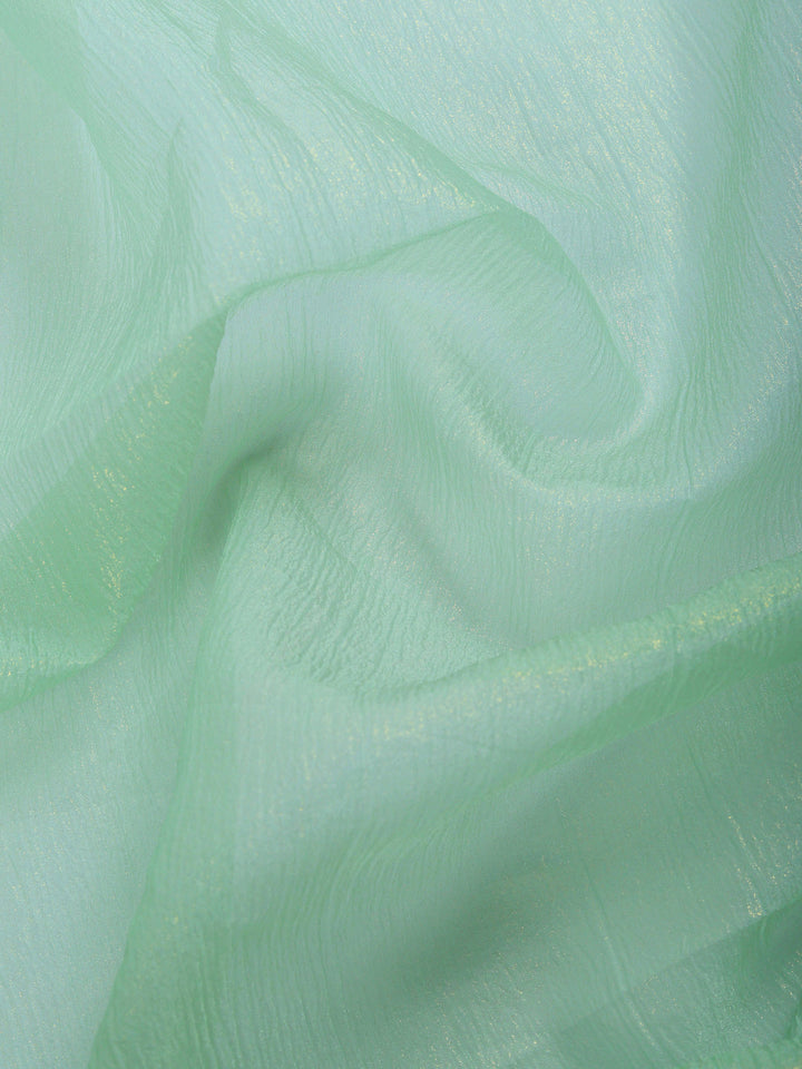 Pista Green Embroidered Organza Saree