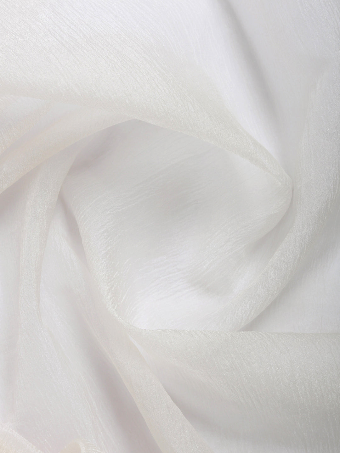 Cream Embroidered Organza Saree