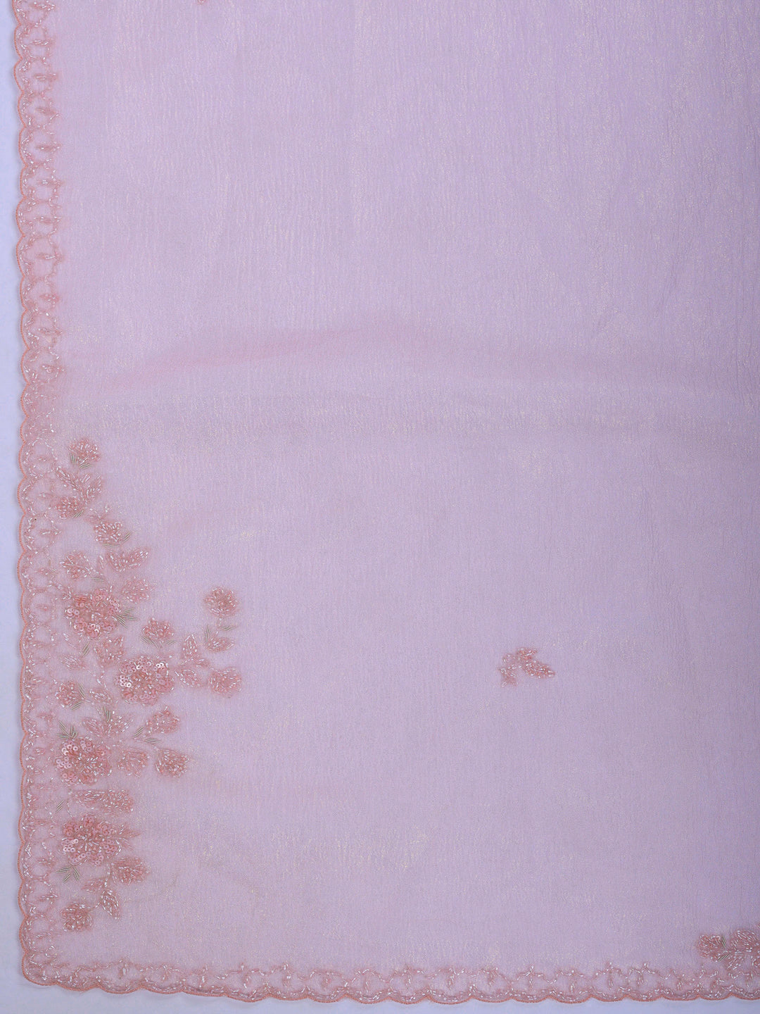 Pink Embroidered Organza Saree