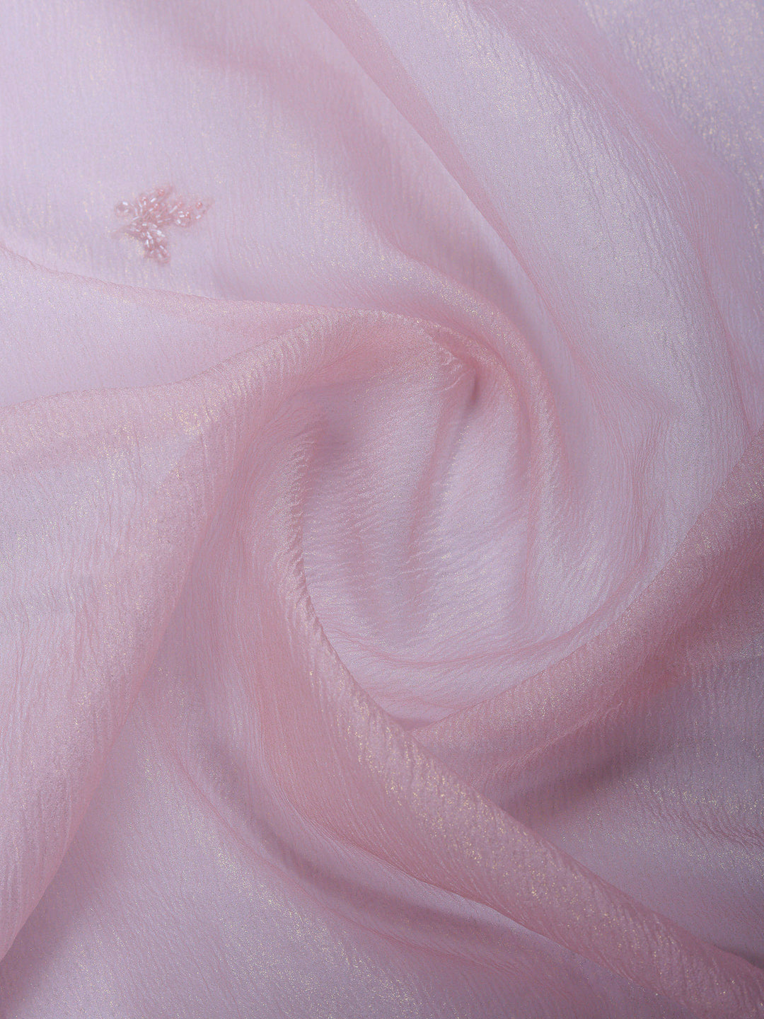 Pink Embroidered Organza Saree
