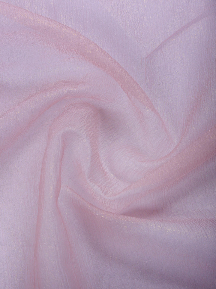 Pink Embroidered Organza Saree