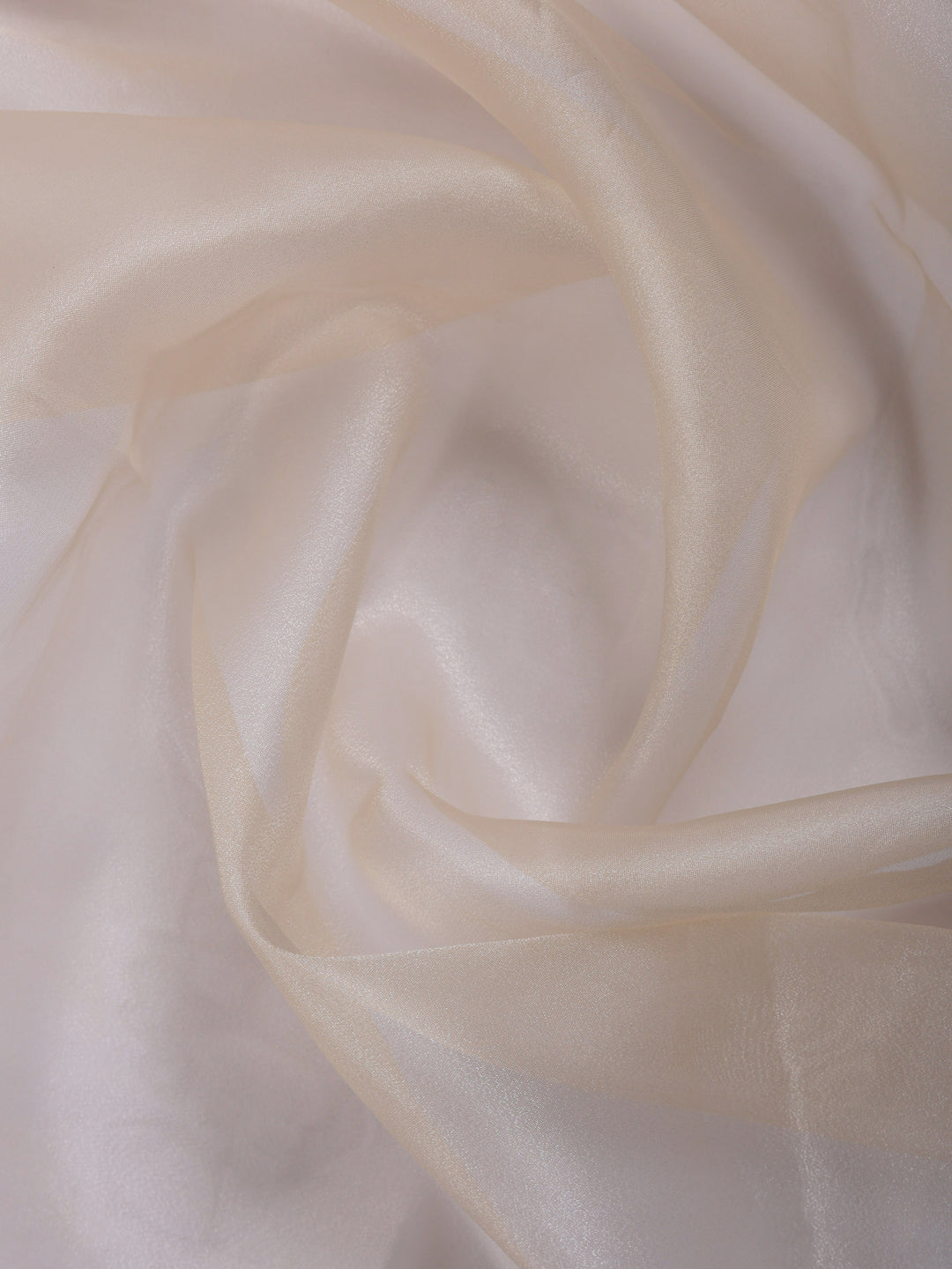 Cream Embroidered Organza Saree