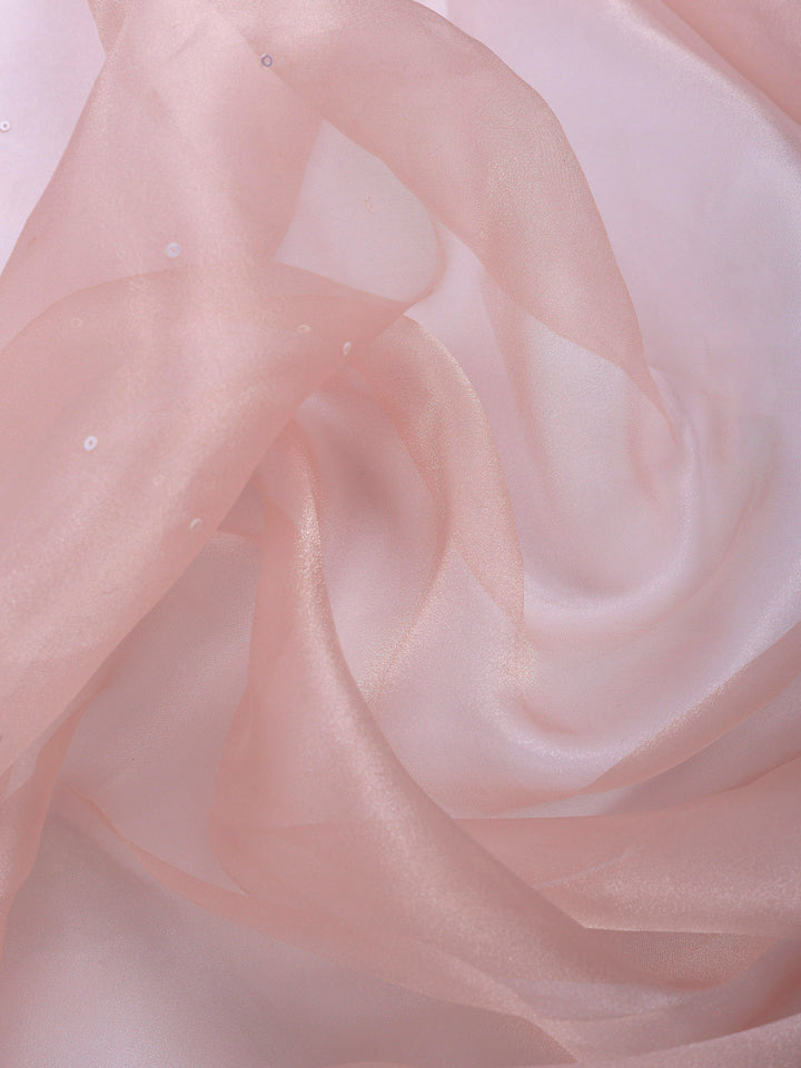 Pink Embroidered Organza Saree