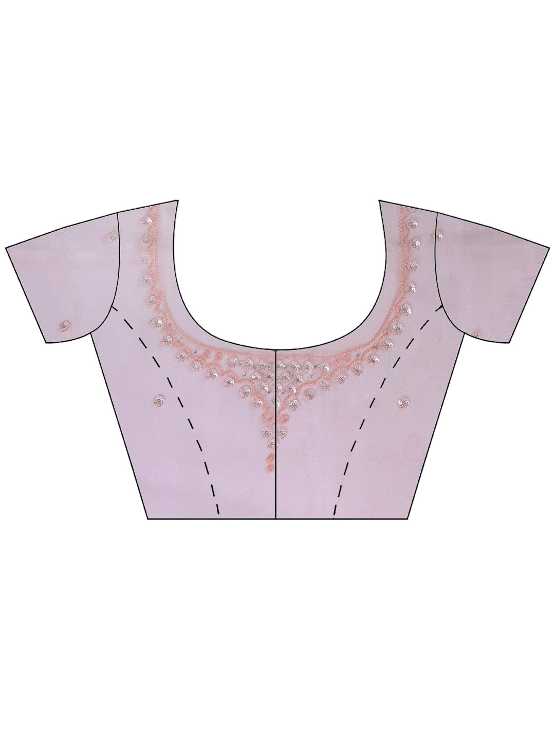 Pink Embroidered Organza Saree