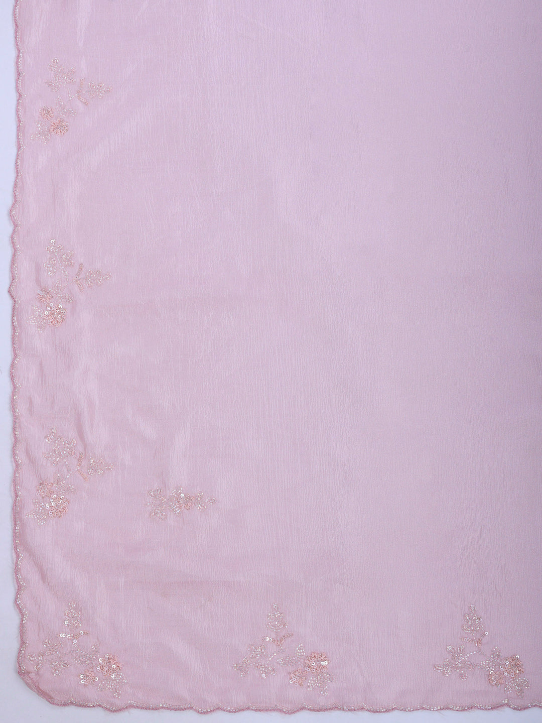 Pink Embroidered Organza Saree